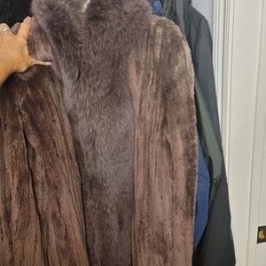 Retro beaver fur coat